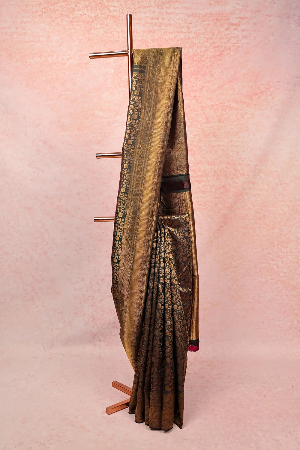 Bottle Green Kancheepuram Silk Saree