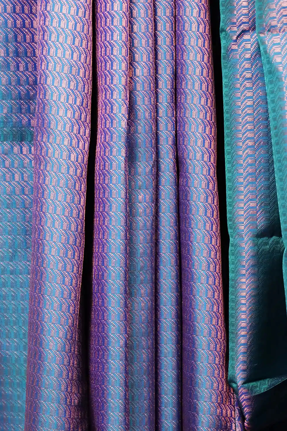 Peacock Blue Kancheepuram Silk Saree