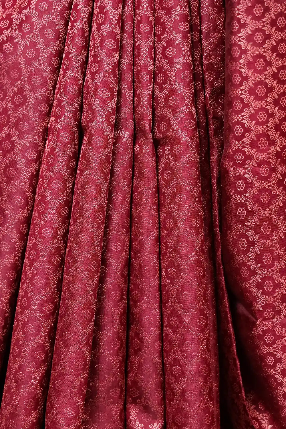 Dark Wine Kancheepuram Silk Saree