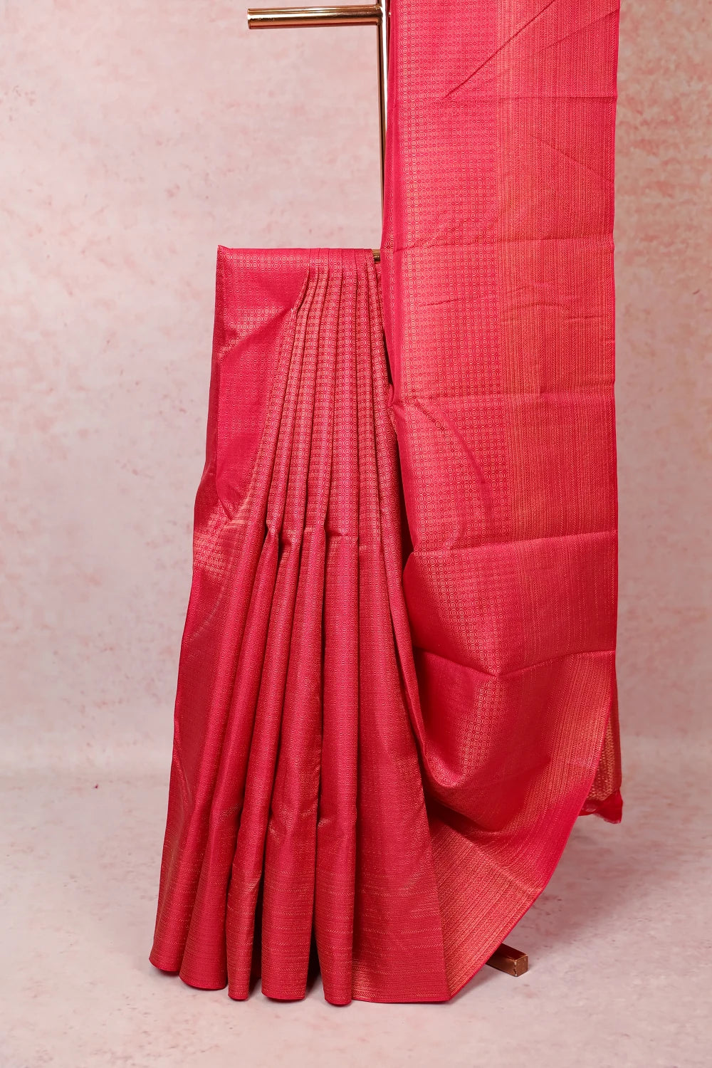 Dark Pink Kancheepuram Silk Saree