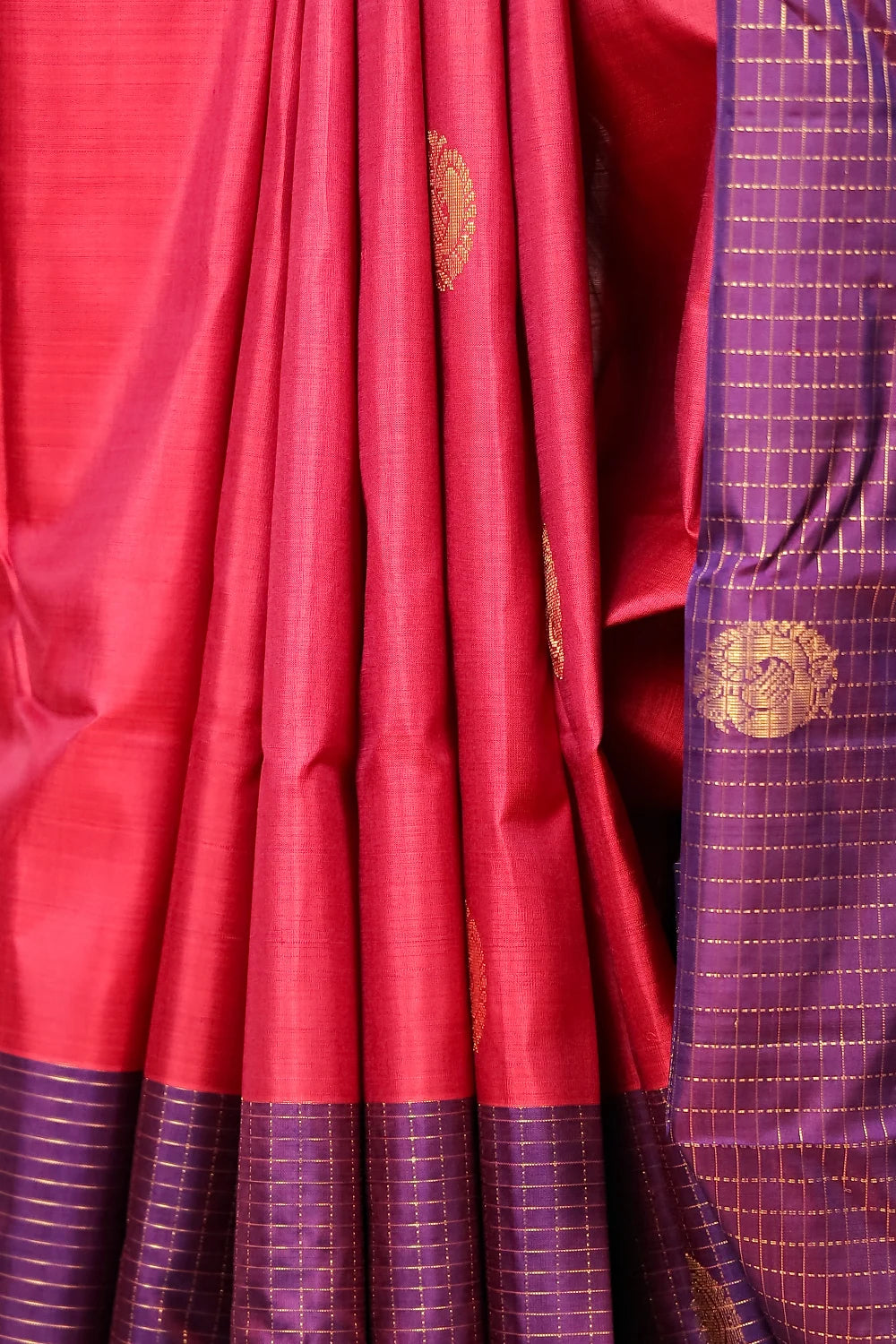 Maroon Traditional Kancheepuram Silk Saree