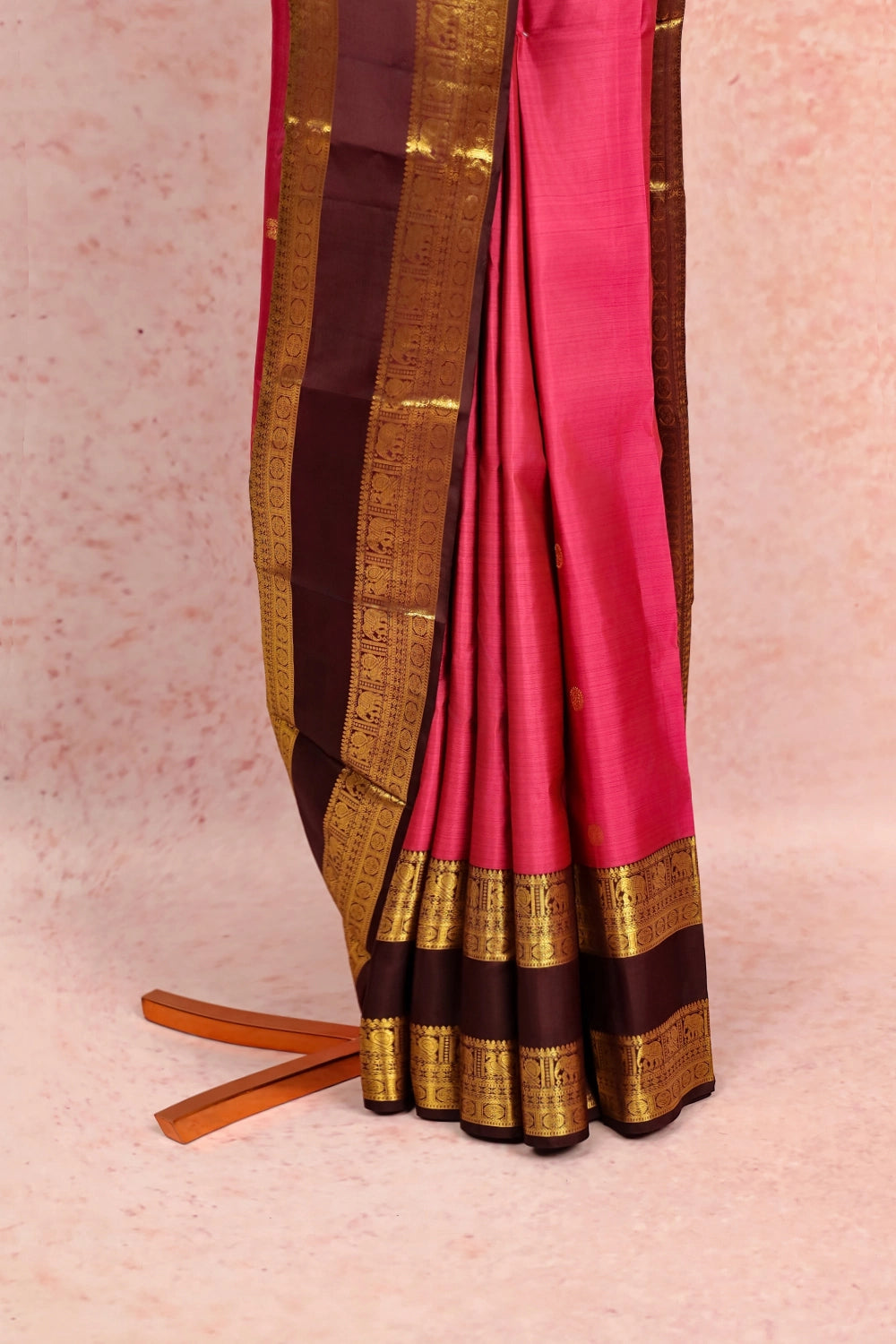 Onion Pink Traditional Kancheepuram Silk Saree
