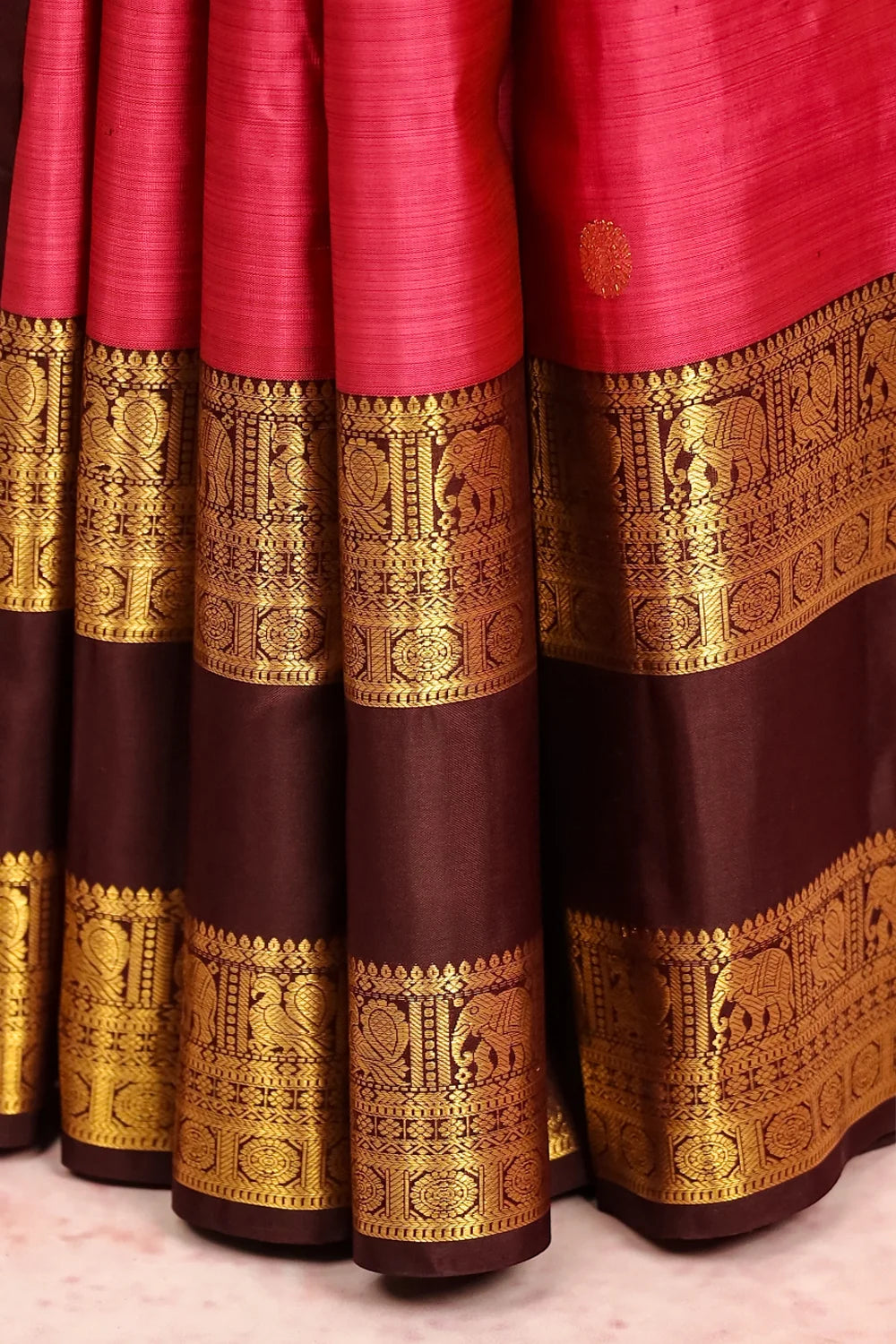 Onion Pink Traditional Kancheepuram Silk Saree