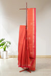 Orange Cotton Saree
