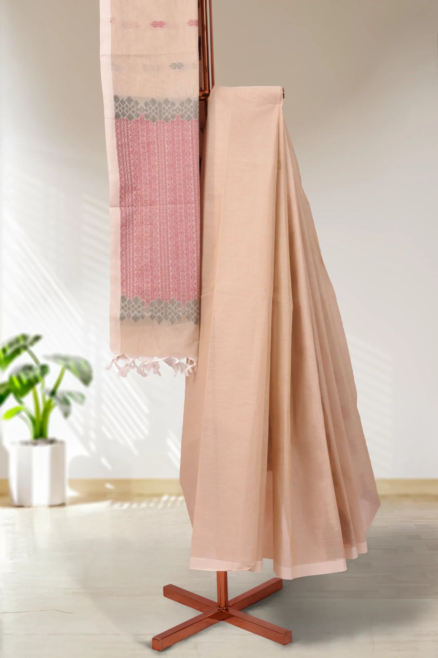 Chikku Color Cotton Saree