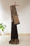 Black Dola Silk Saree