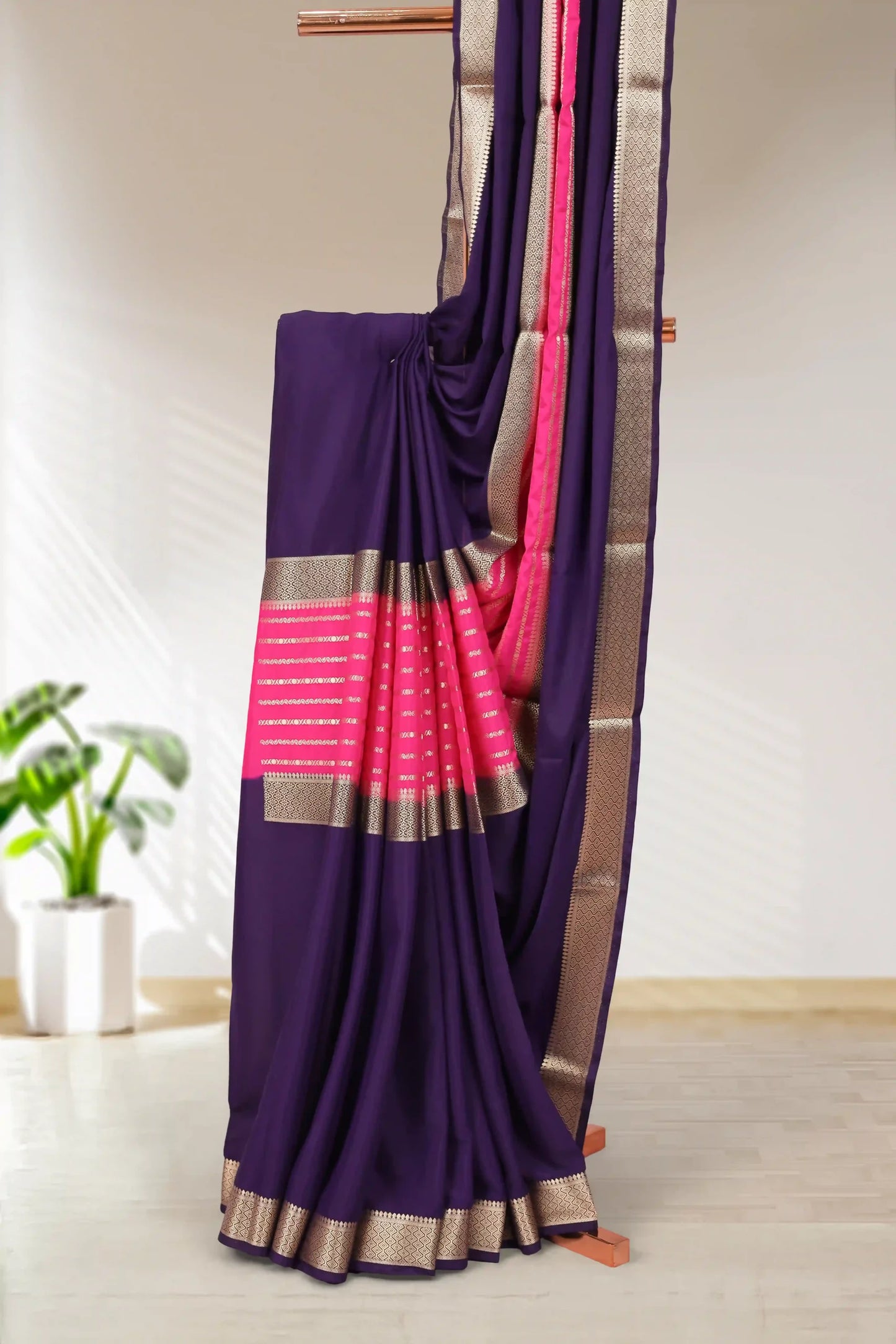 Royal Blue Georgette Saree