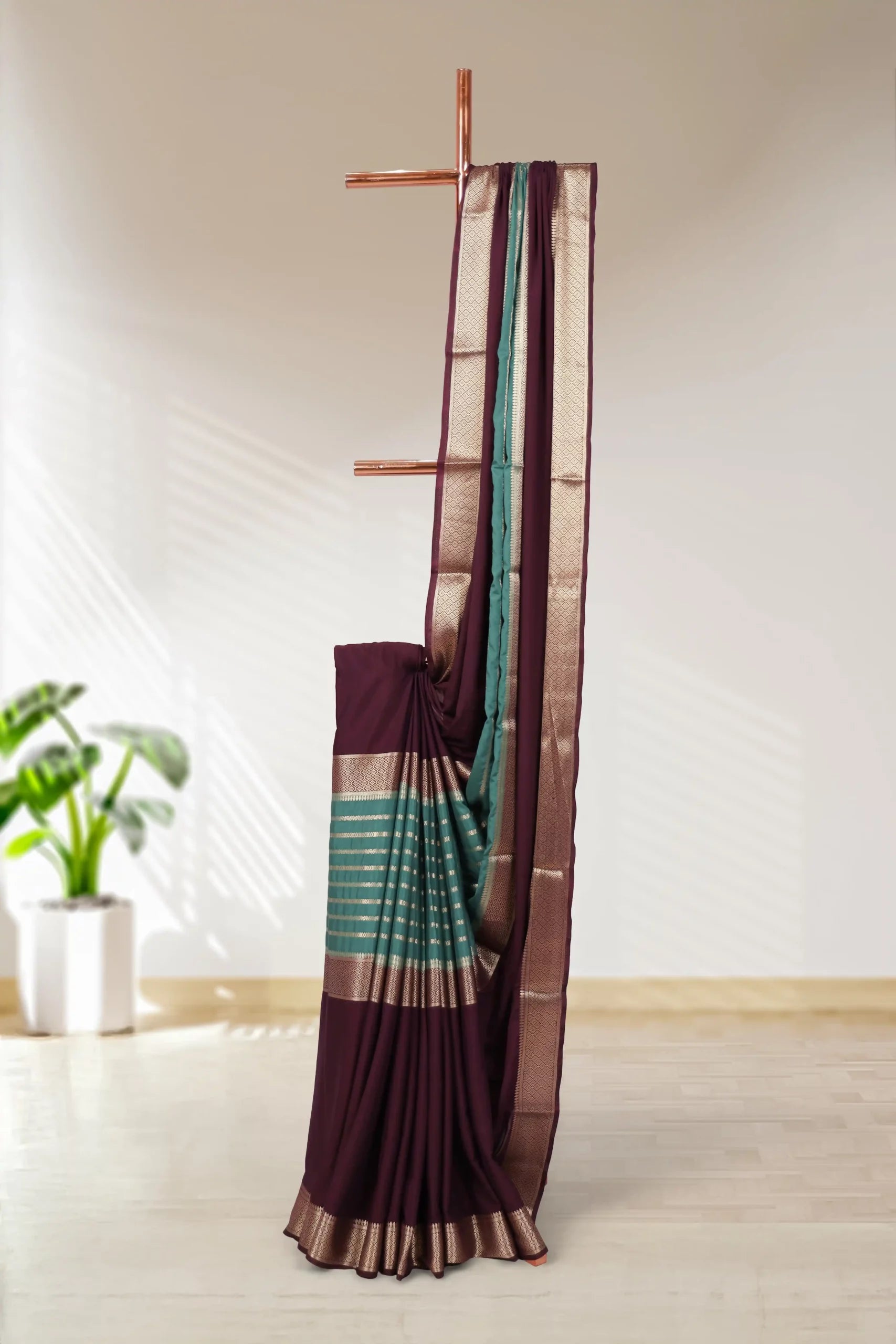 Dark Purple Georgette Saree