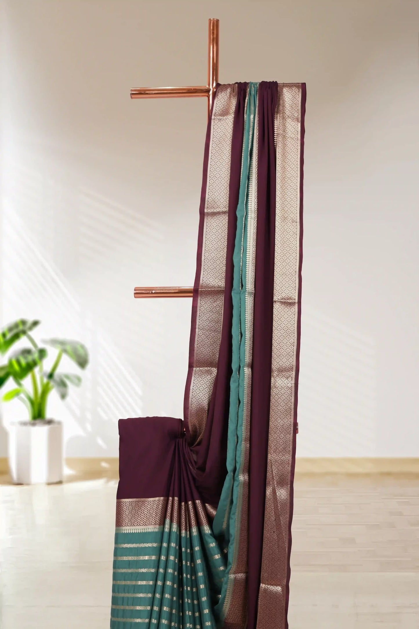 Dark Purple Georgette Saree