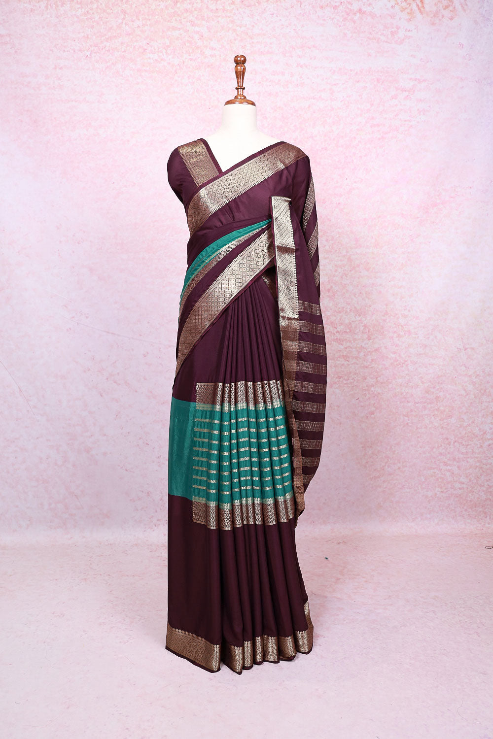 Dark Purple Georgette Saree