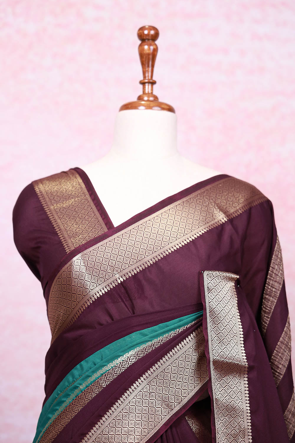 Dark Purple Georgette Saree