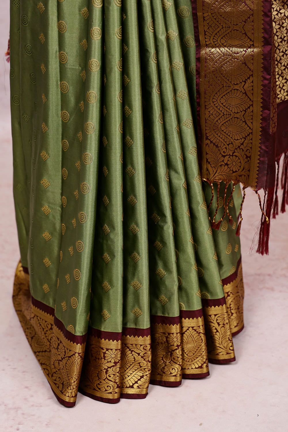 Pastel Green Soft Silk Saree