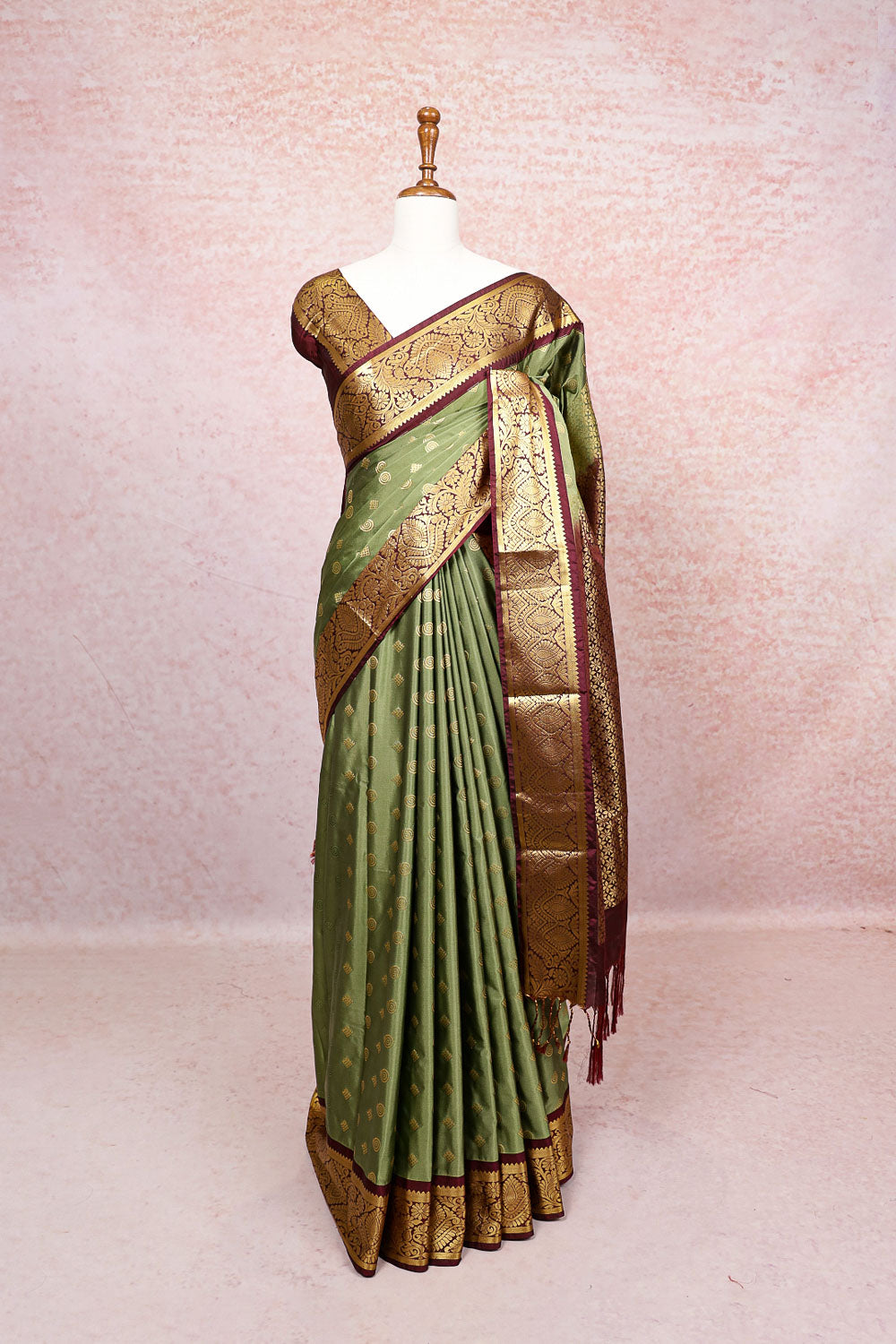 Pastel Green Soft Silk Saree