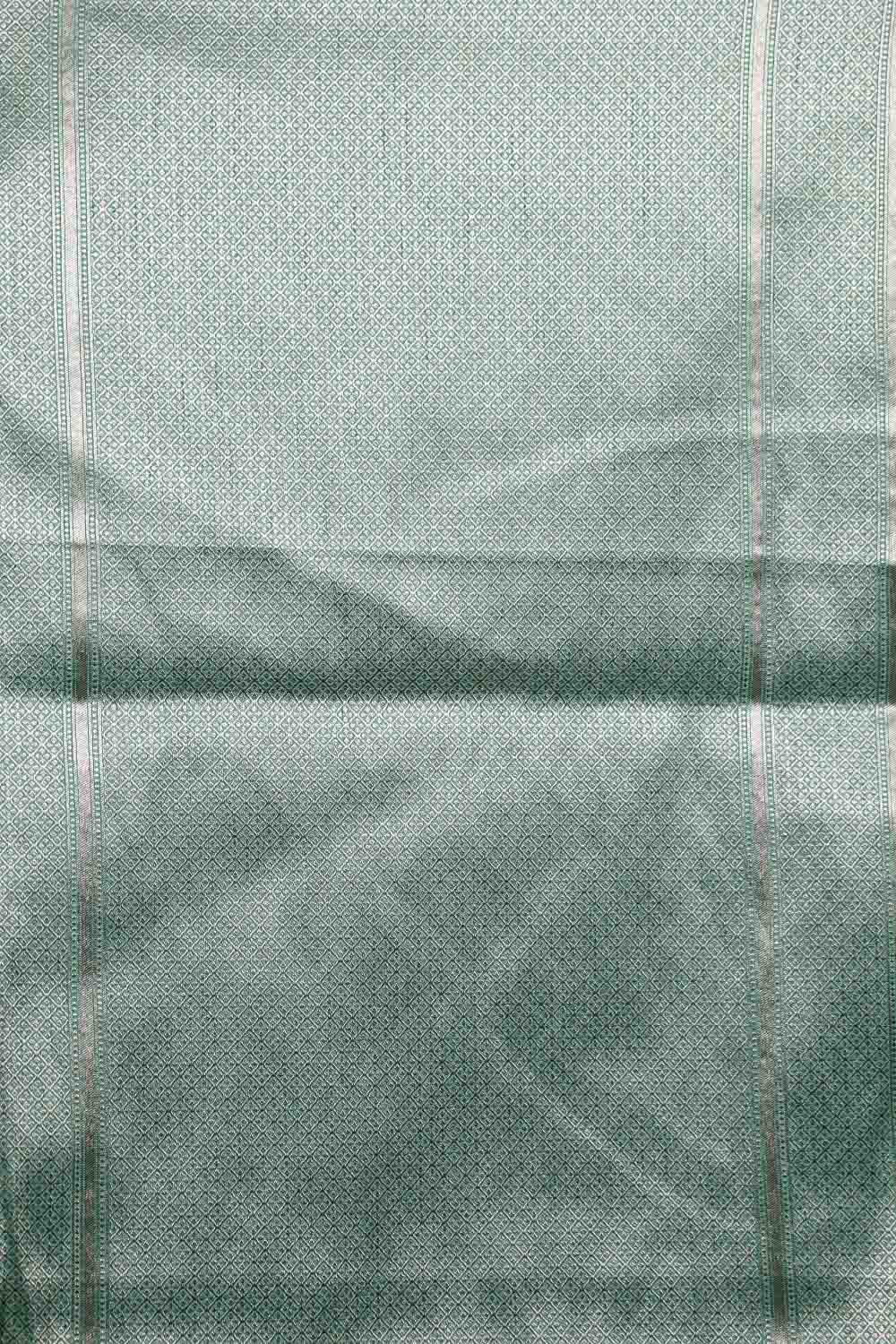 Light Green Semi Jute Saree