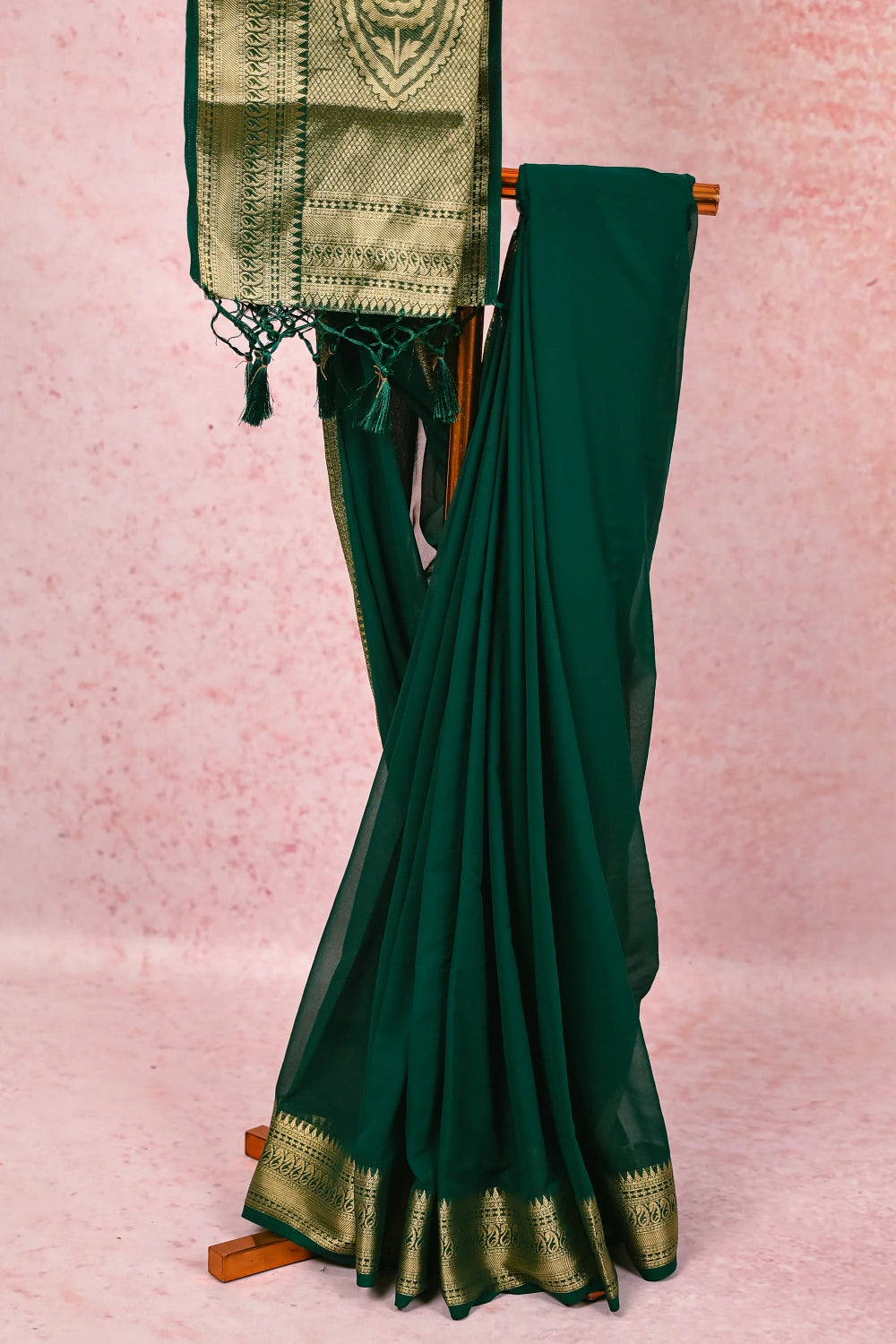 Green Chiffon Saree
