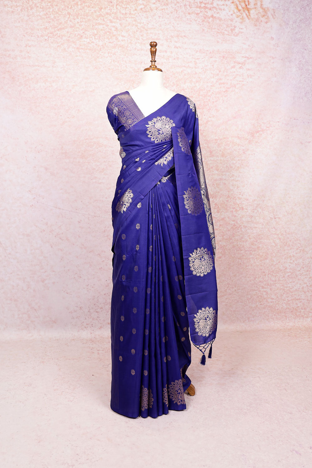 Royal Blue Semi Silk Saree
