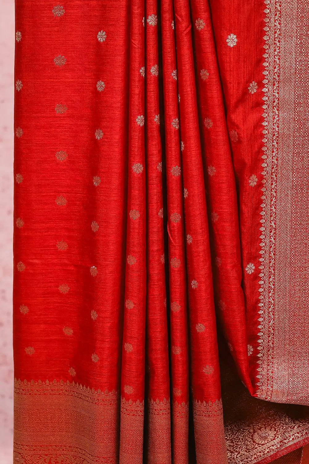 Brick Brown Semi Jute Saree