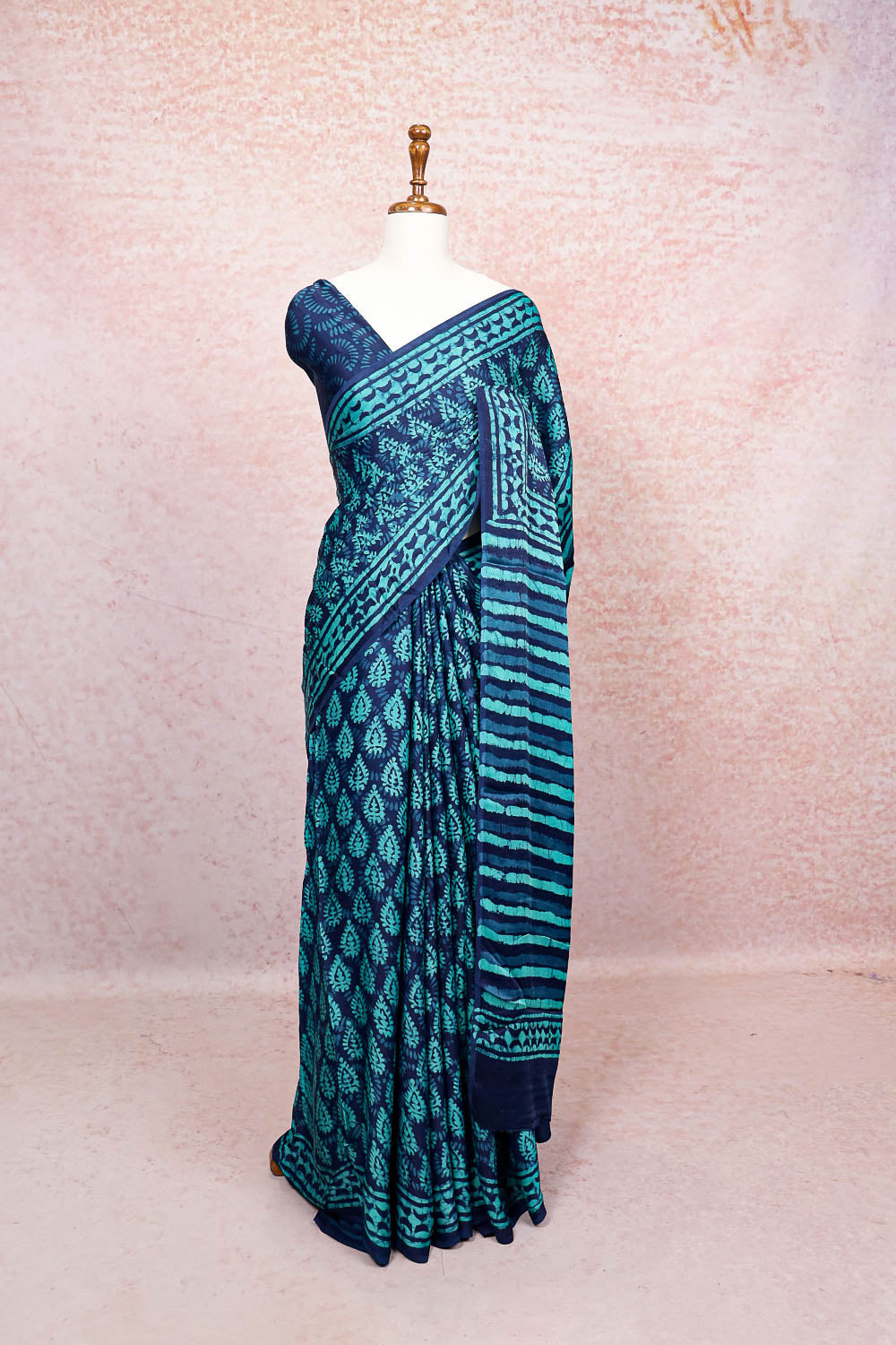 Navy Blue Modal Saree