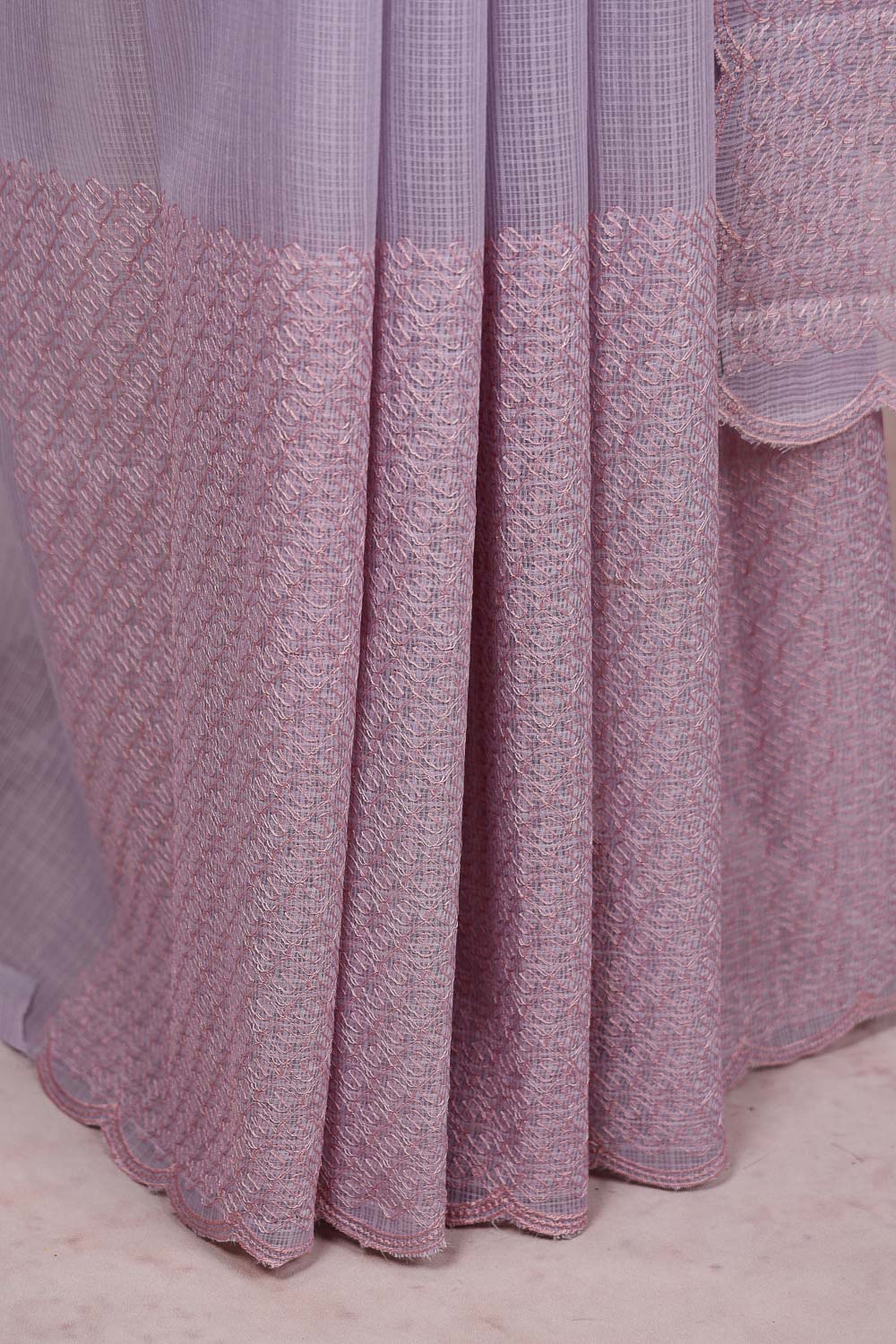 Grey Net Kota Saree