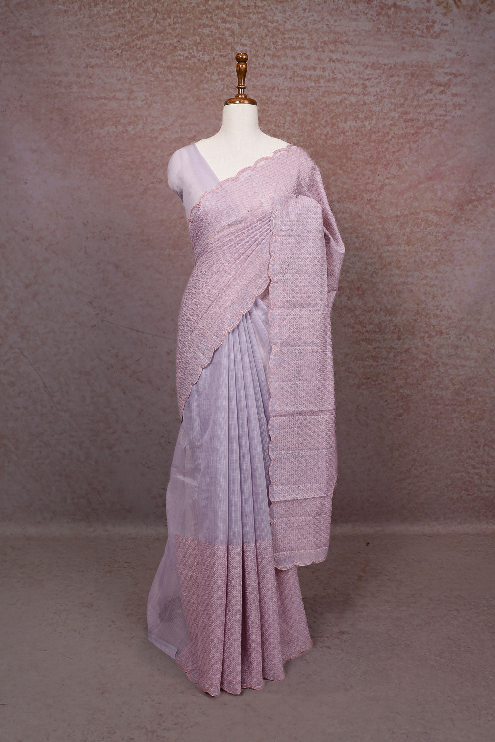 Grey Net Kota Saree
