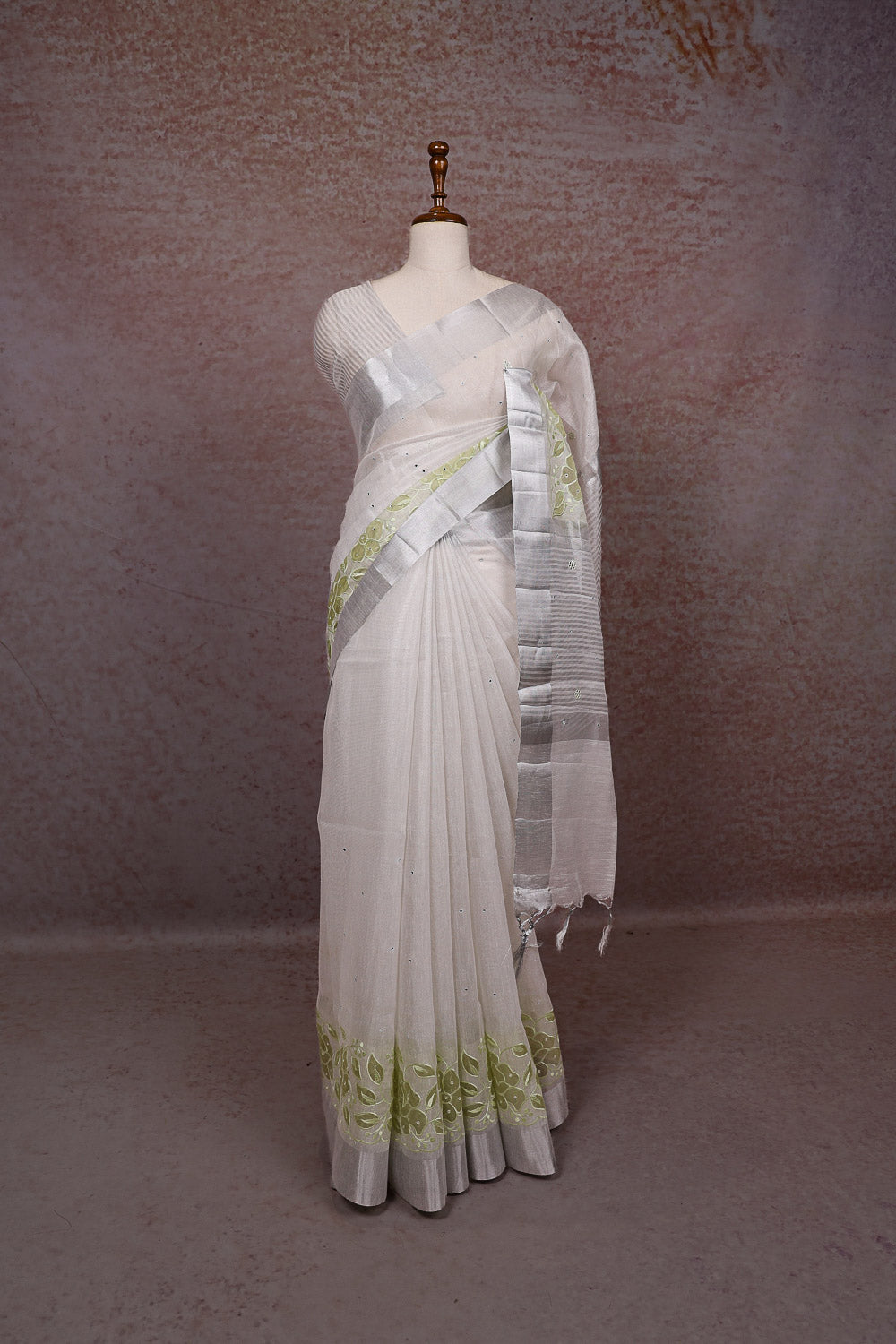 Off White Semi Tissue Saree