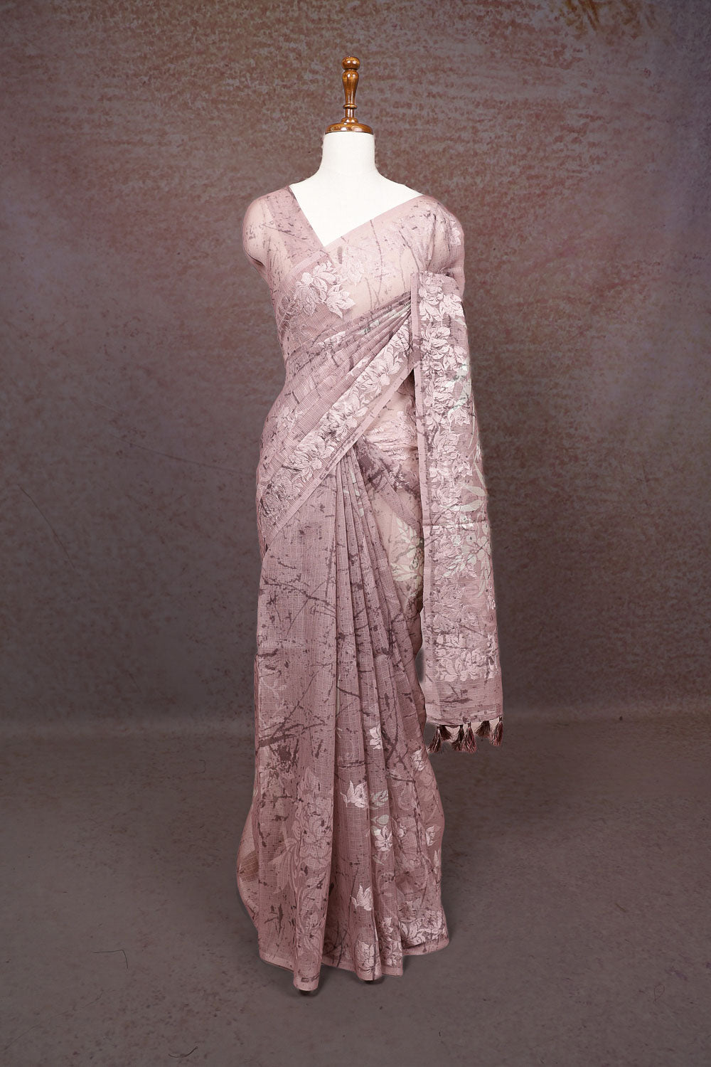 Onion Pink Kota Saree
