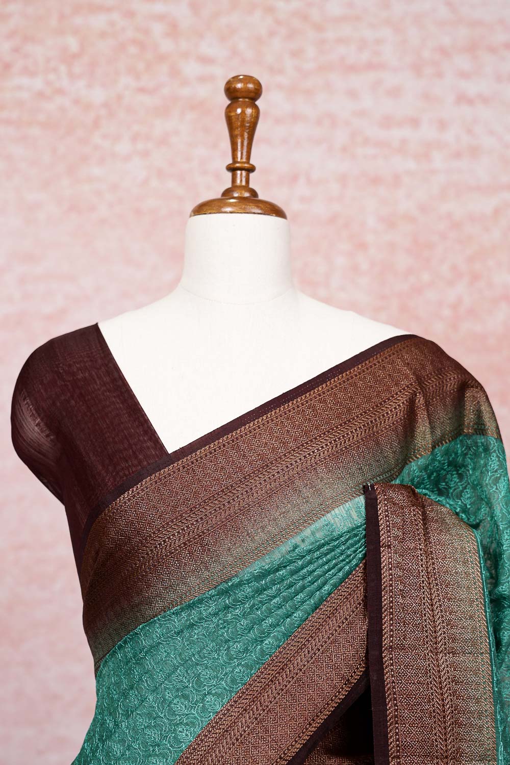 Green Semi Jute Saree