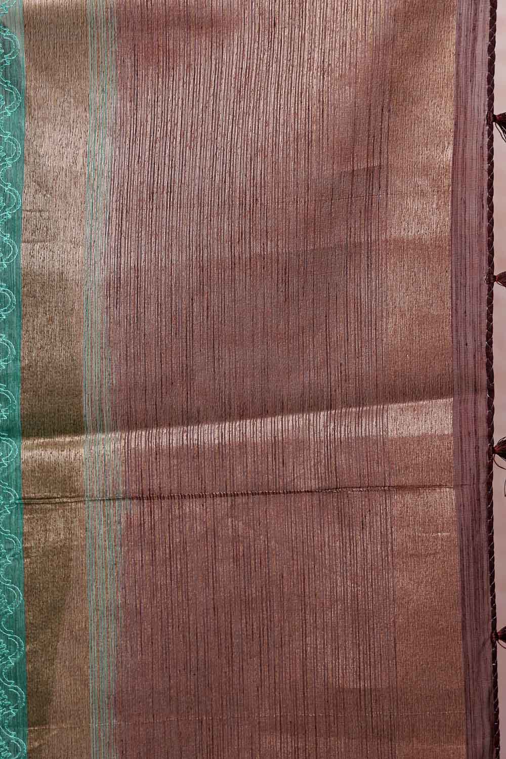 Green Semi Jute Saree