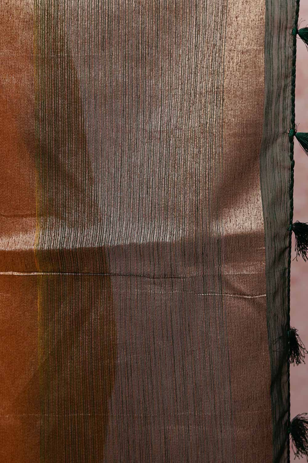 Mustard Yellow Semi Jute Saree