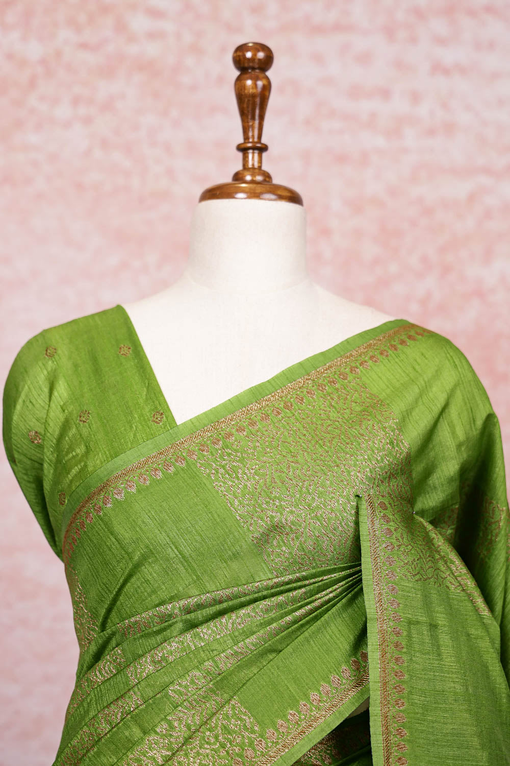Green Semi Jute Saree
