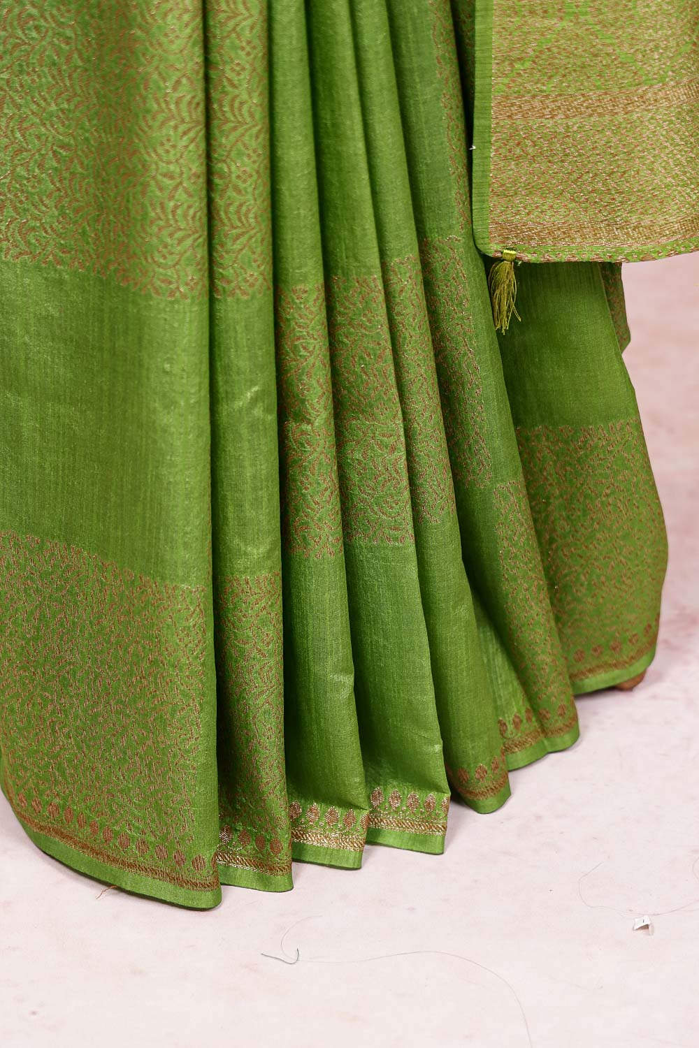 Green Semi Jute Saree