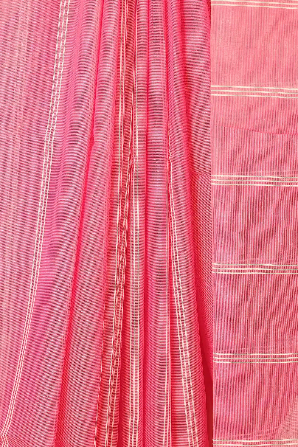 Pink Cotton Saree