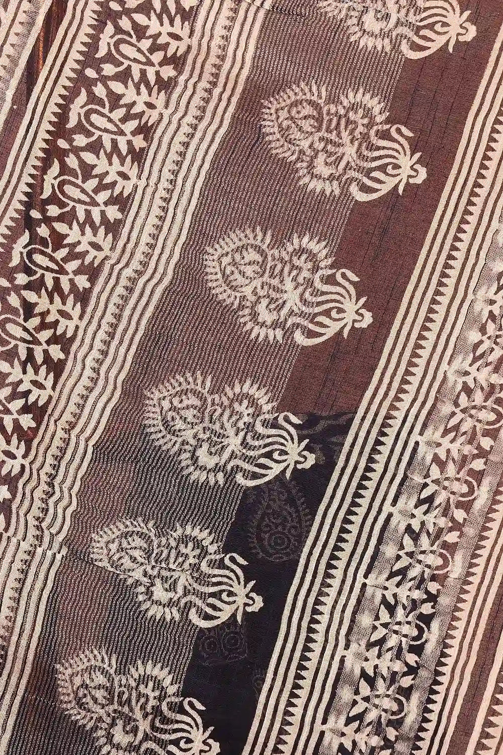 Navy Blue Semi Linen Saree