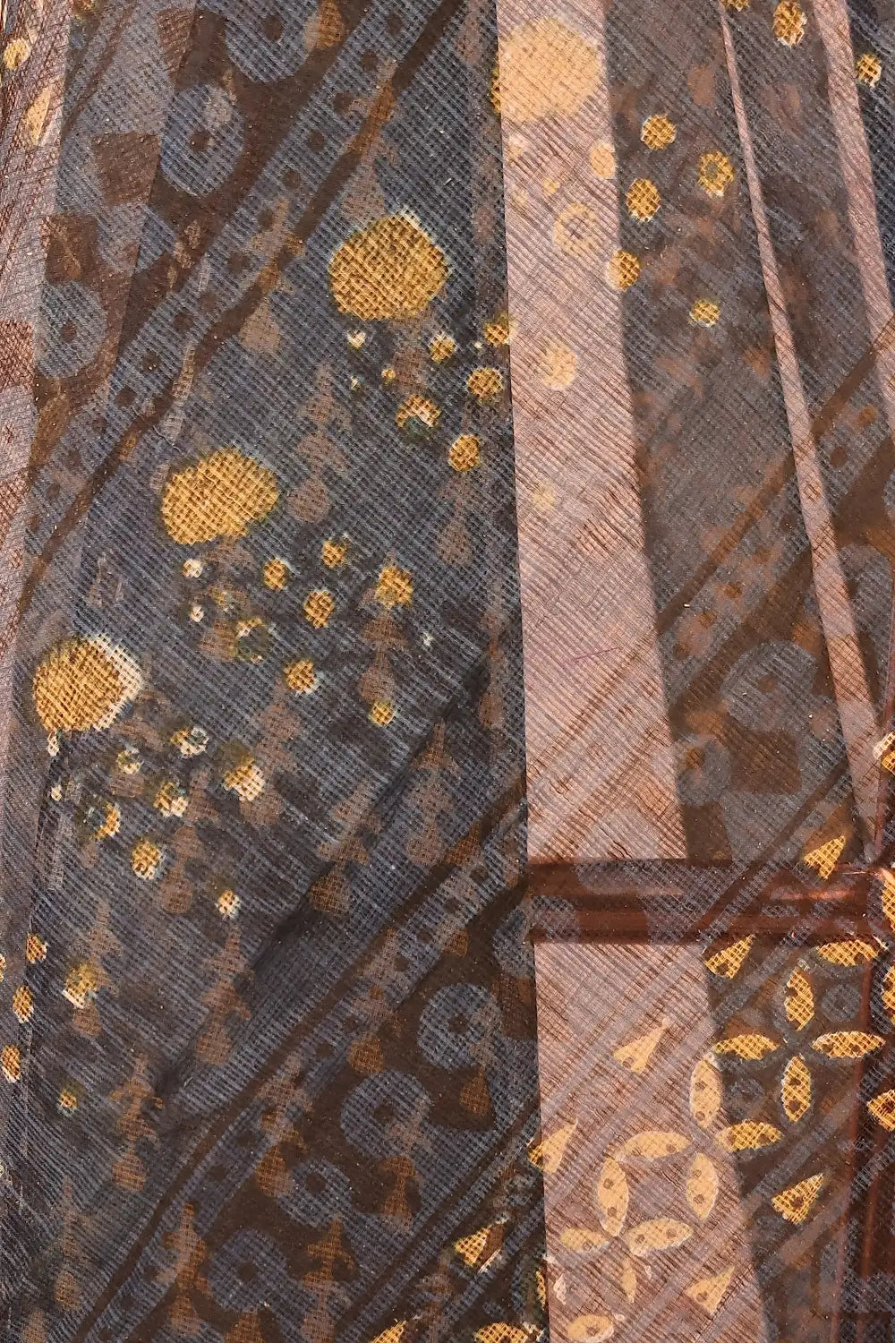 Olive Green Net Kota Saree