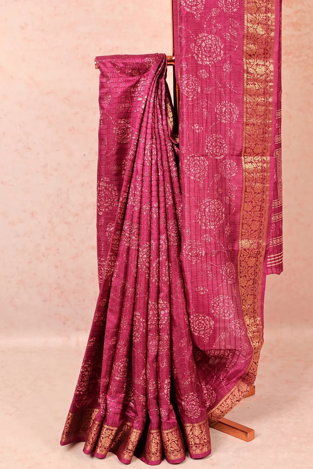 Purple Semi Silk Saree
