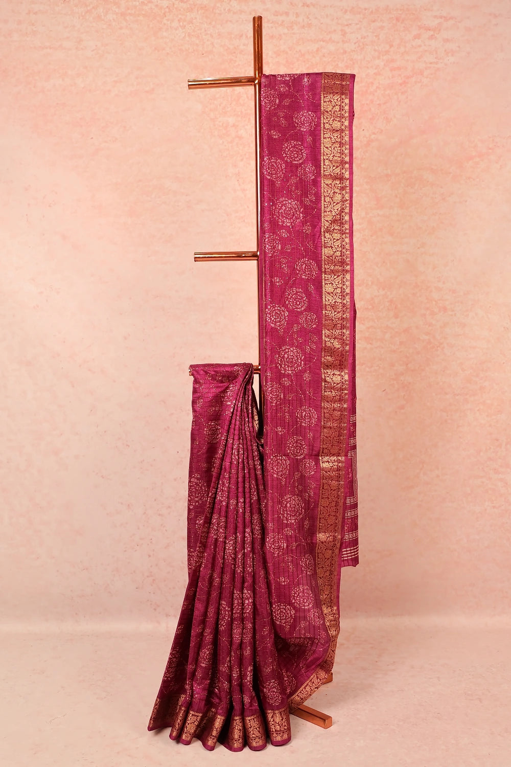 Purple Semi Silk Saree