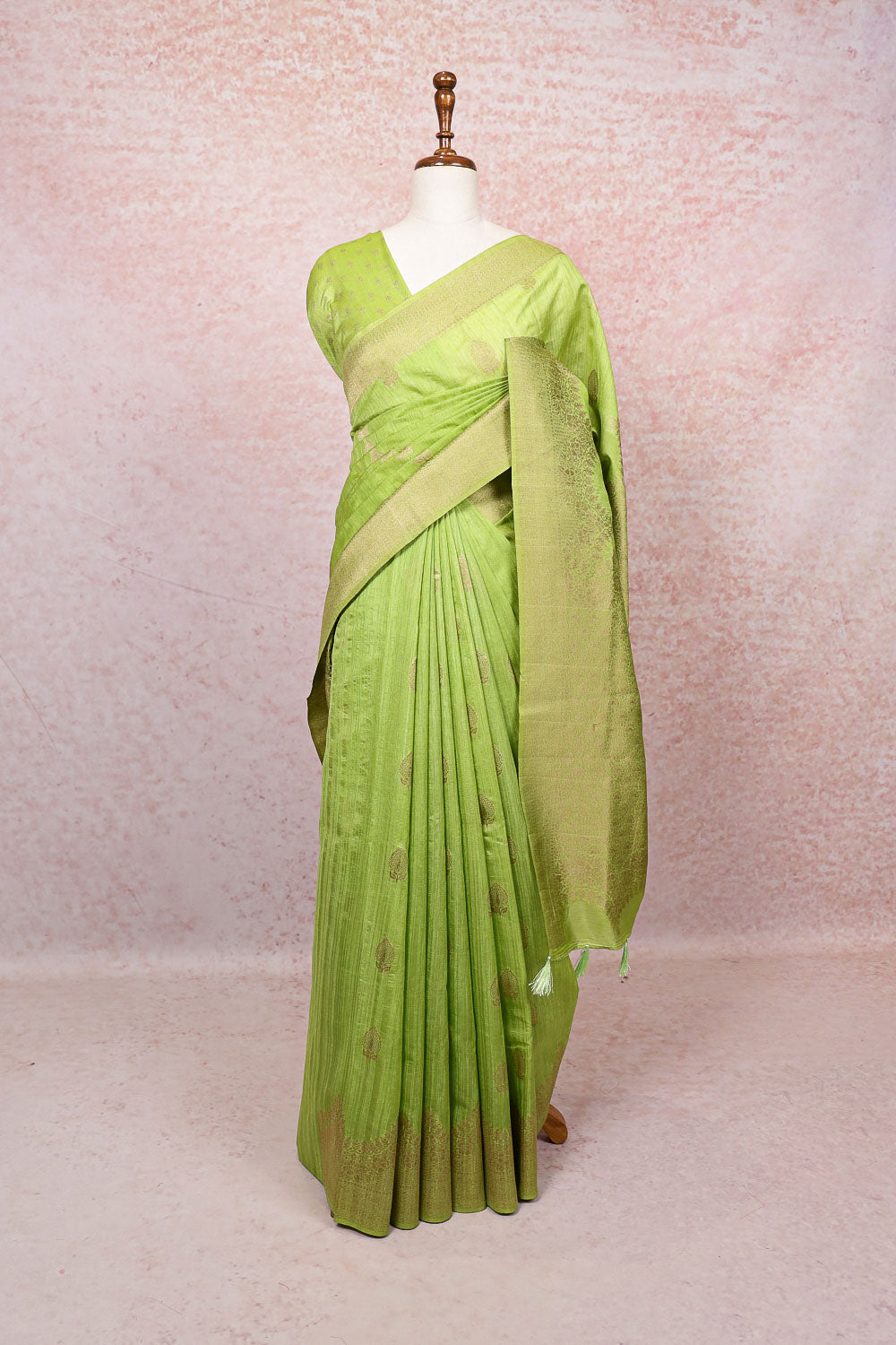 Green Semi Jute Saree