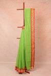 Parrot Green Cotton Saree