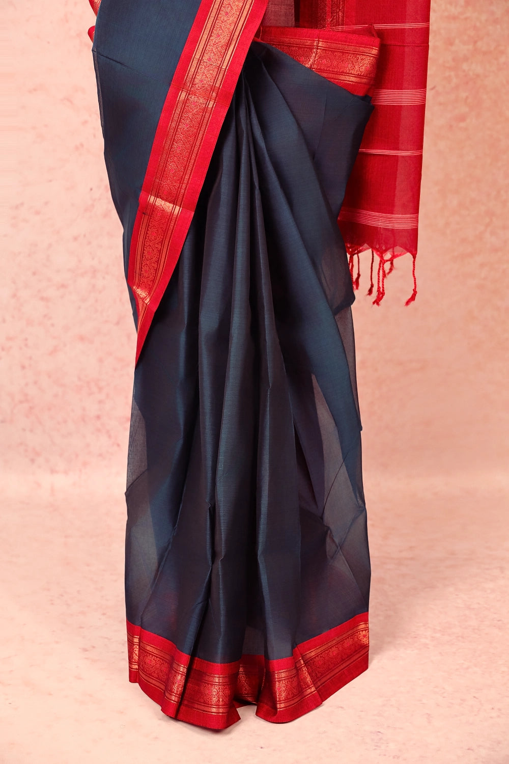Blue Cotton Saree
