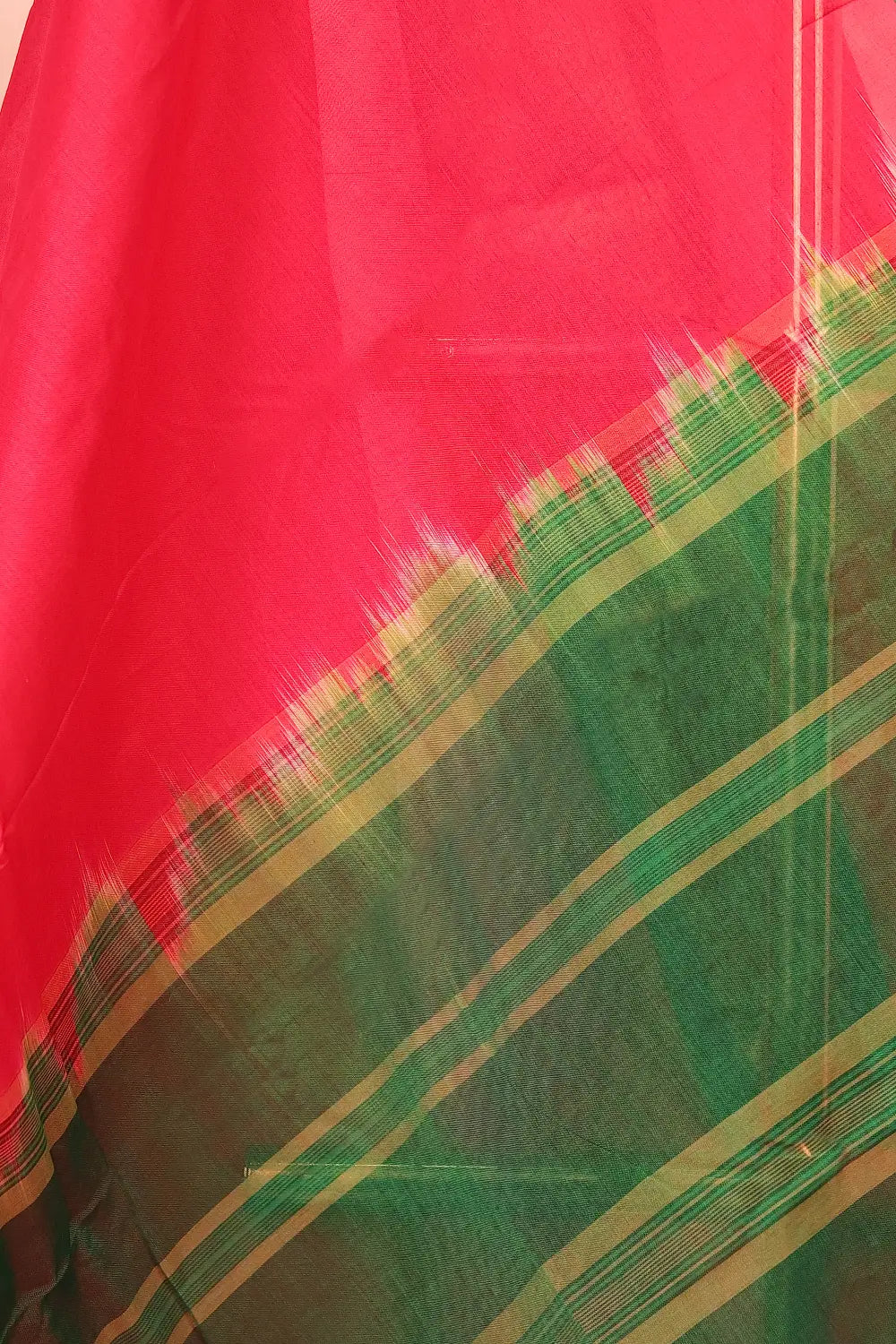 Rani Pink Cotton Saree