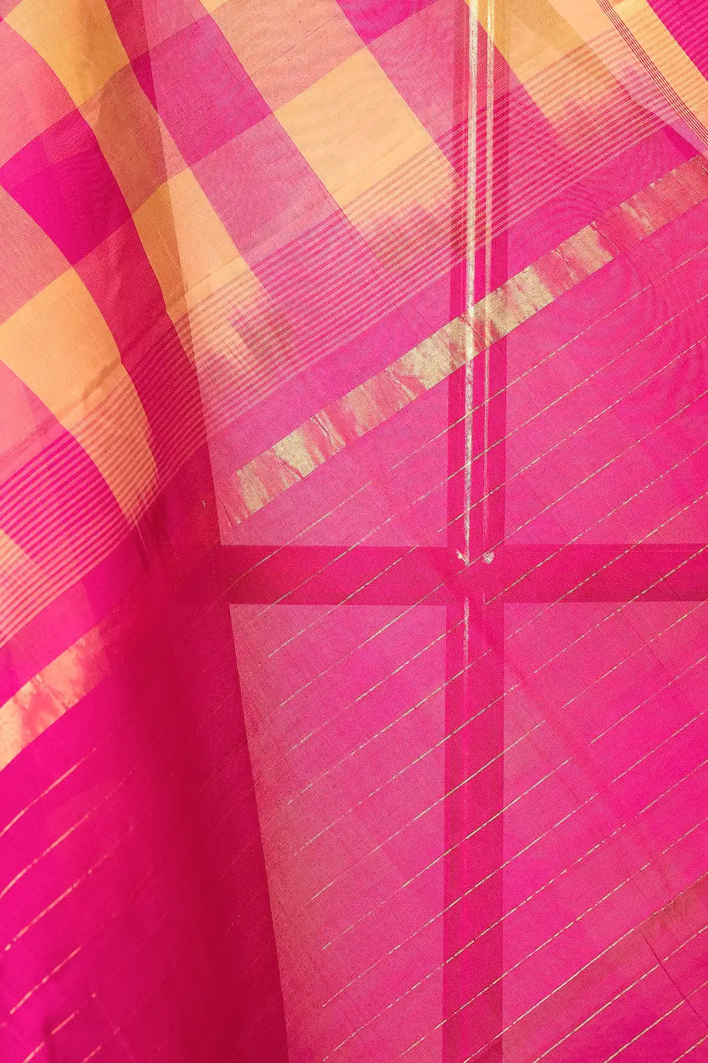 Magenta Pink Cotton Saree