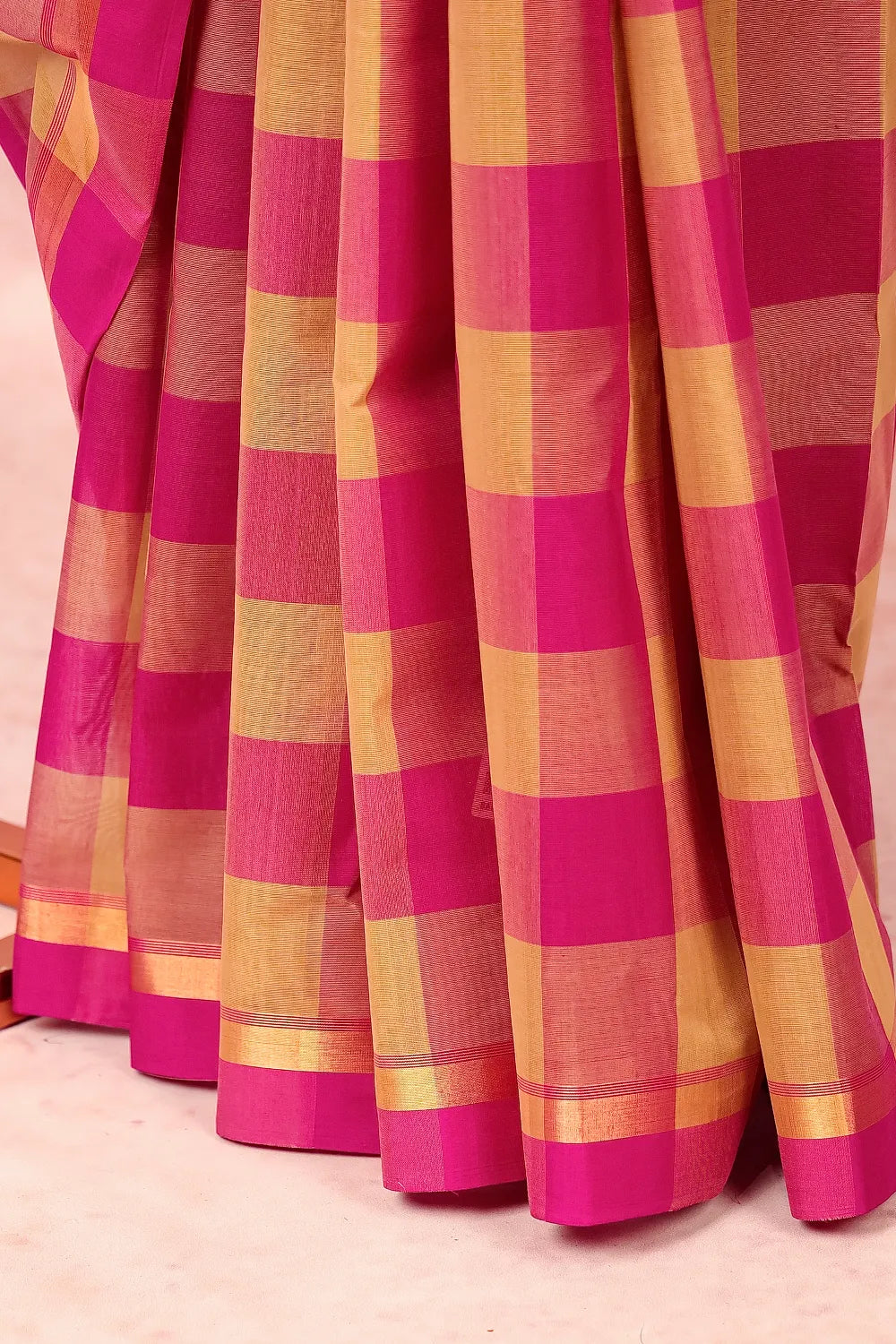 Magenta Pink Cotton Saree