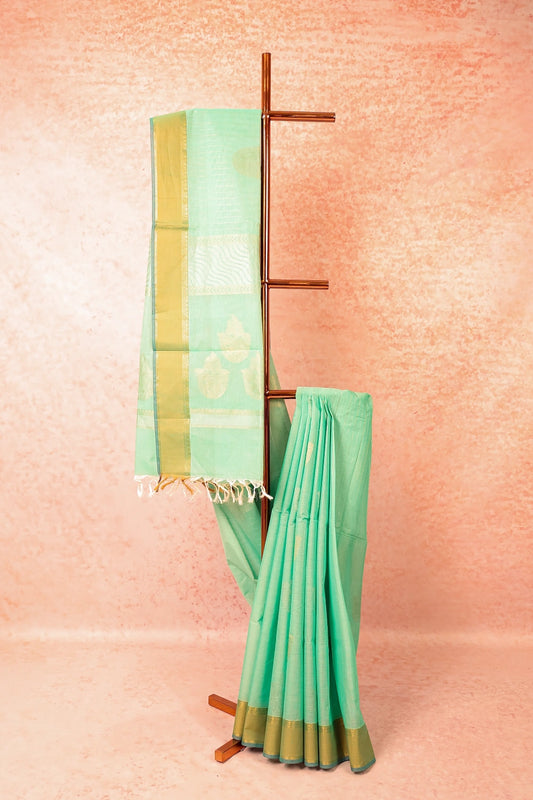 Light Green Cotton Saree