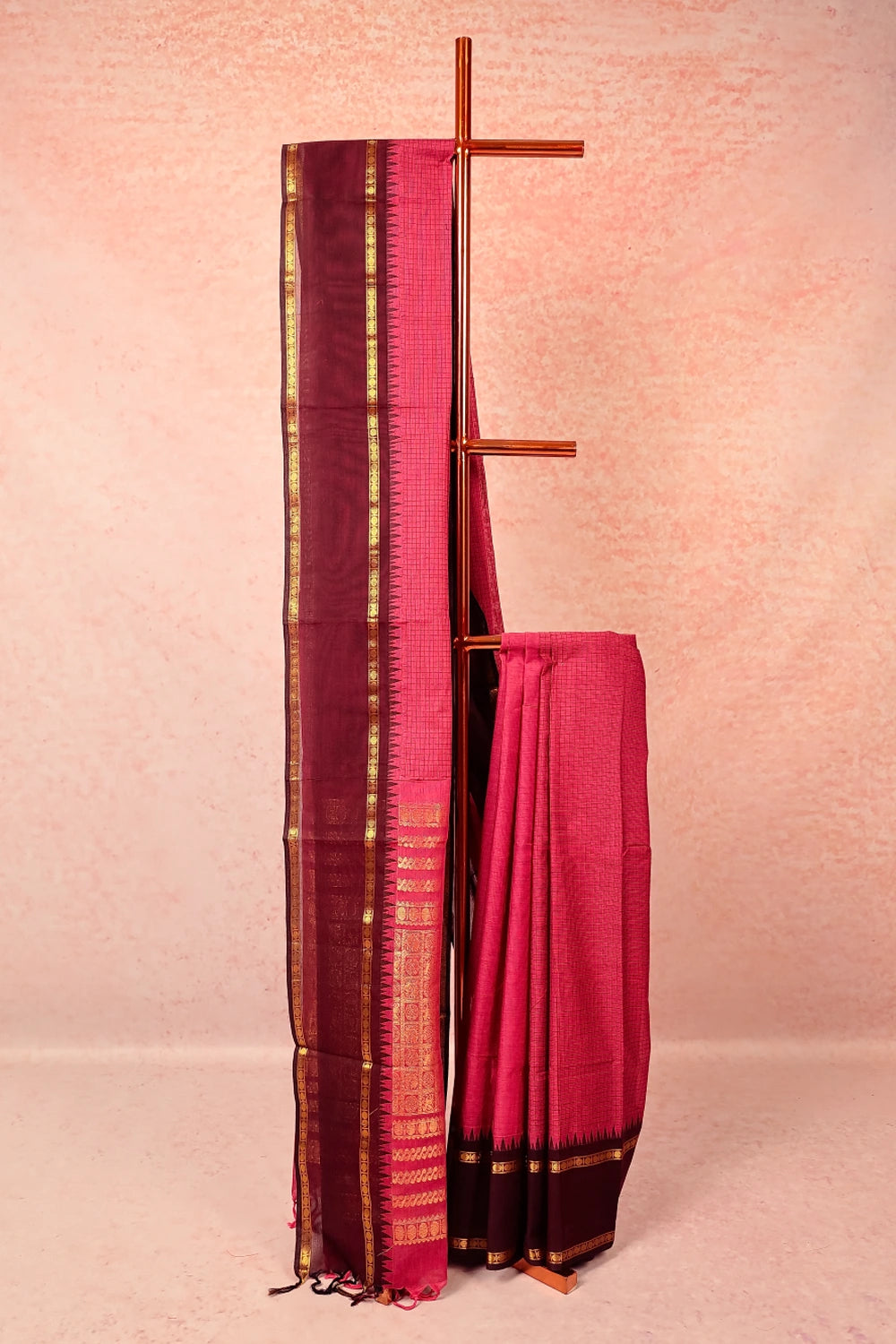 Purple Cotton Saree