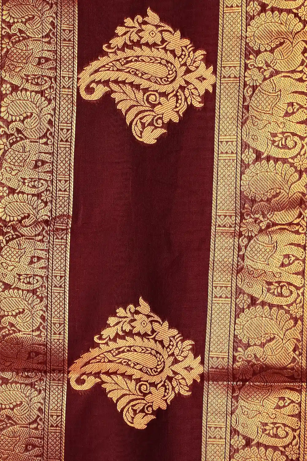 Coffee Brown Cotton Saree