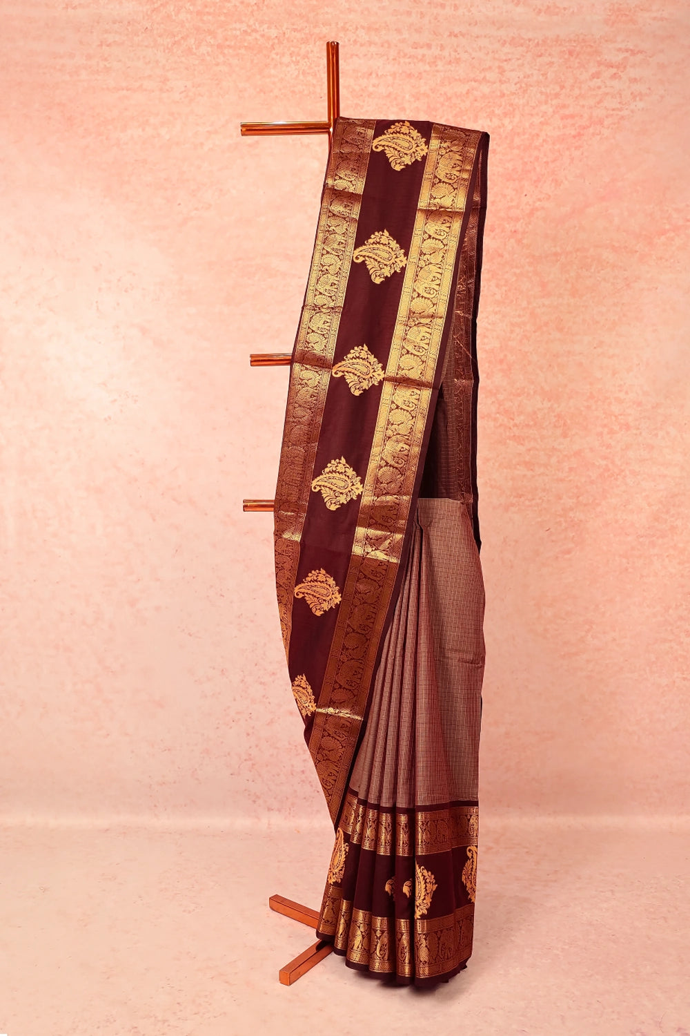 Coffee Brown Cotton Saree