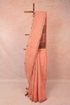 Peach Cotton Saree