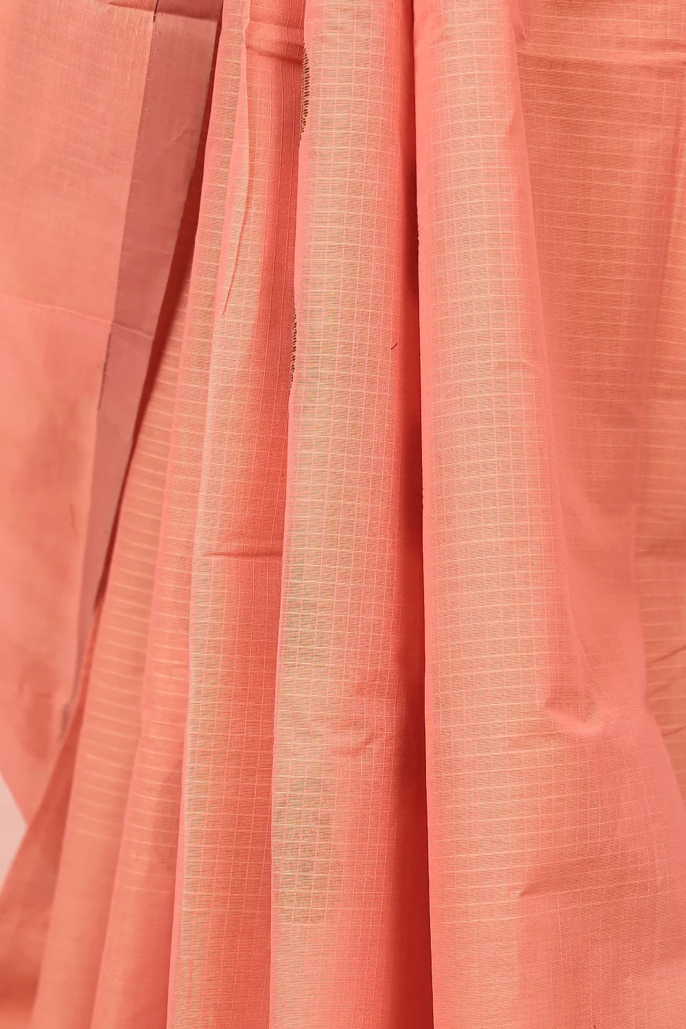Peach Cotton Saree