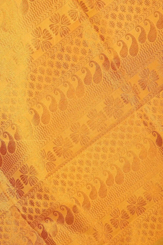 Golden Yellow Cotton Saree