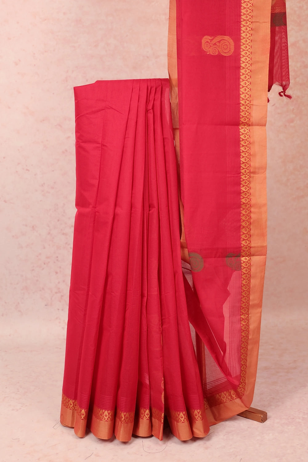 Red Cotton Saree
